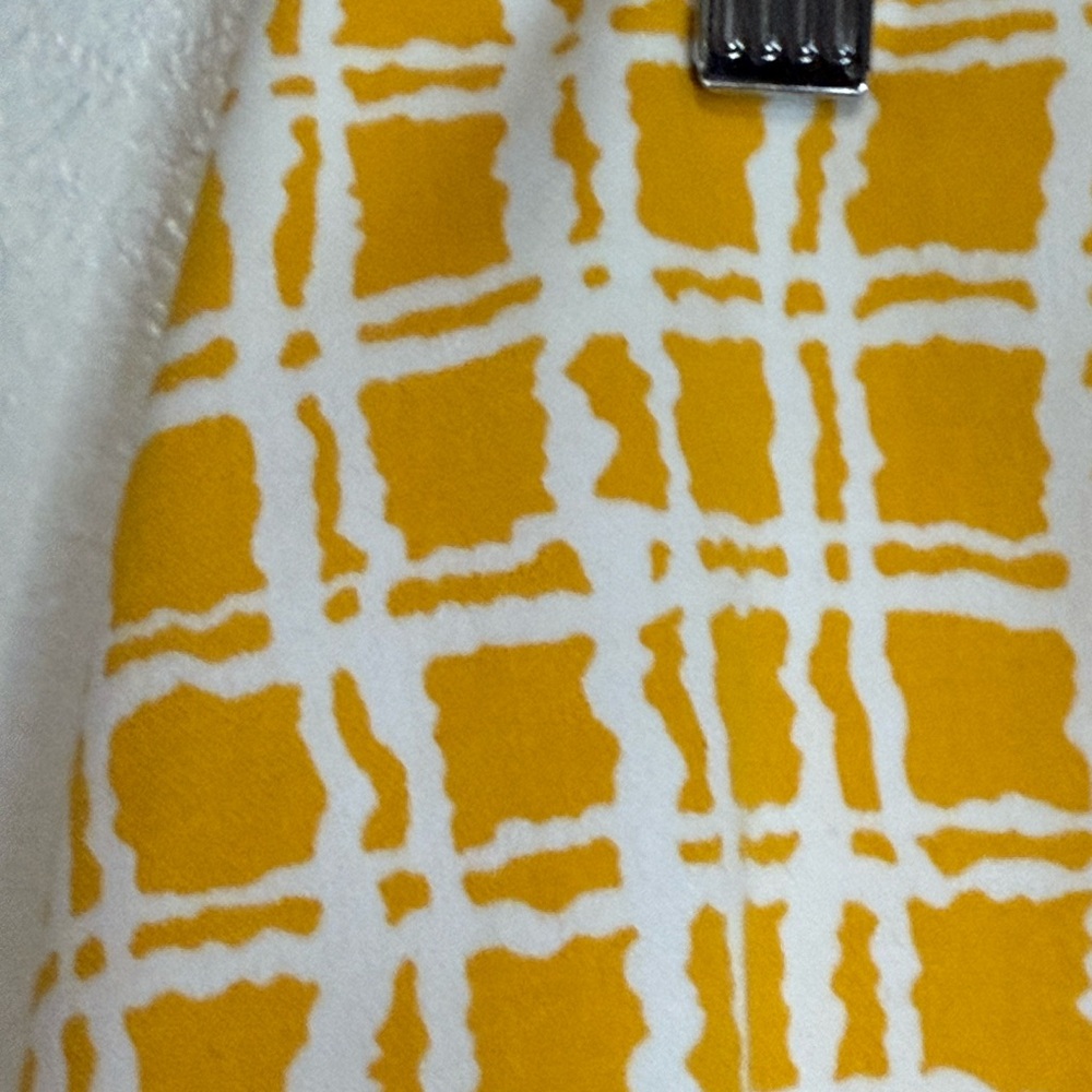 Talbots bright Yellow and white Checkered Skirt cotton in size 8P - Picture 3 of 11
